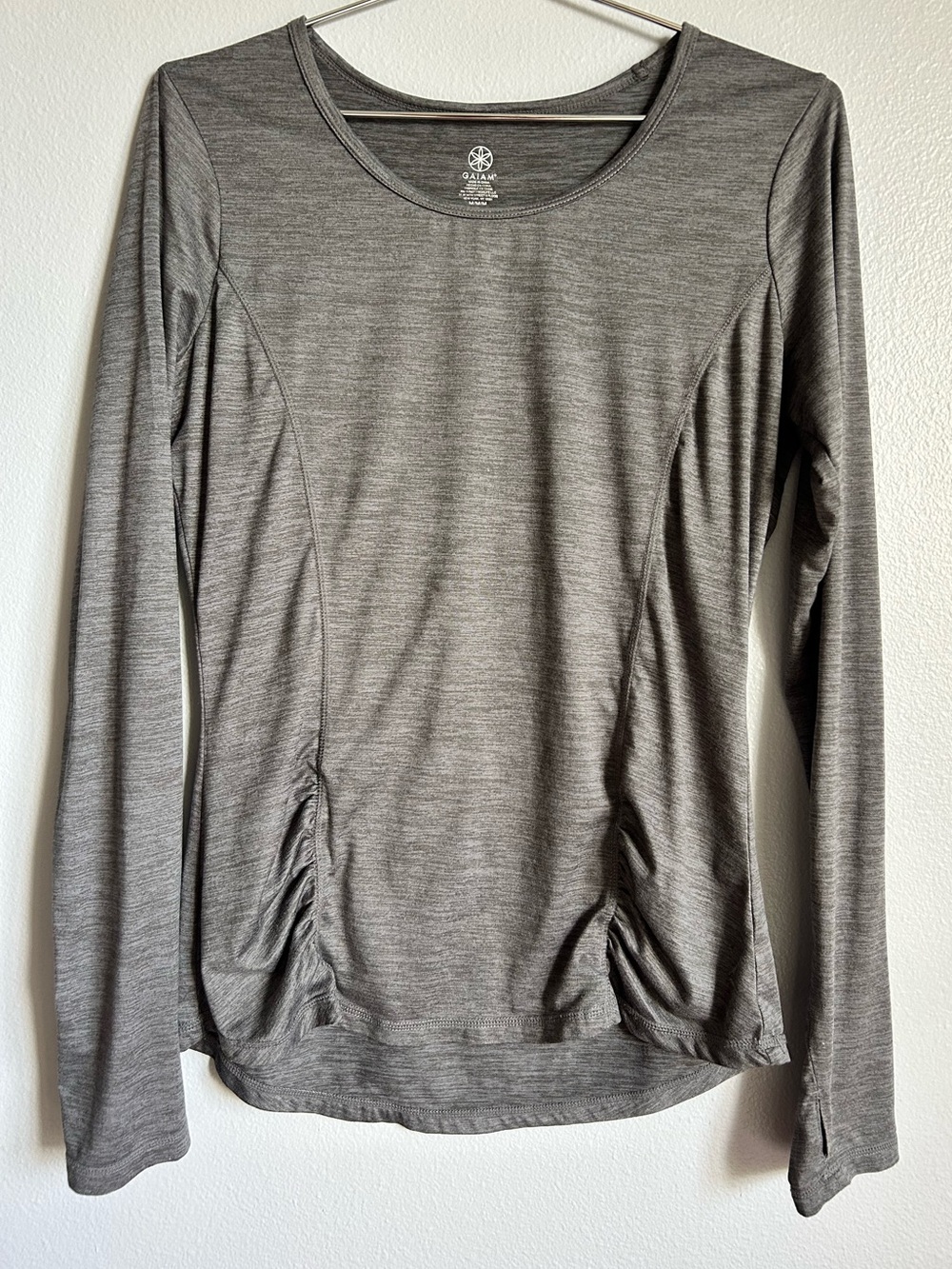 GAIAM Gray Long-Sleeve Performance Tee